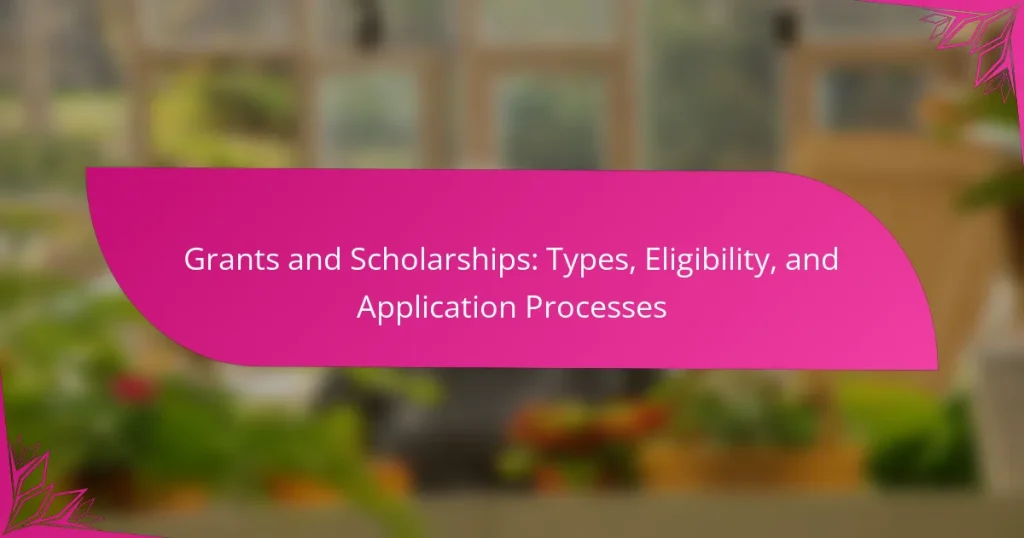 Grants and Scholarships: Types, Eligibility, and Application Processes