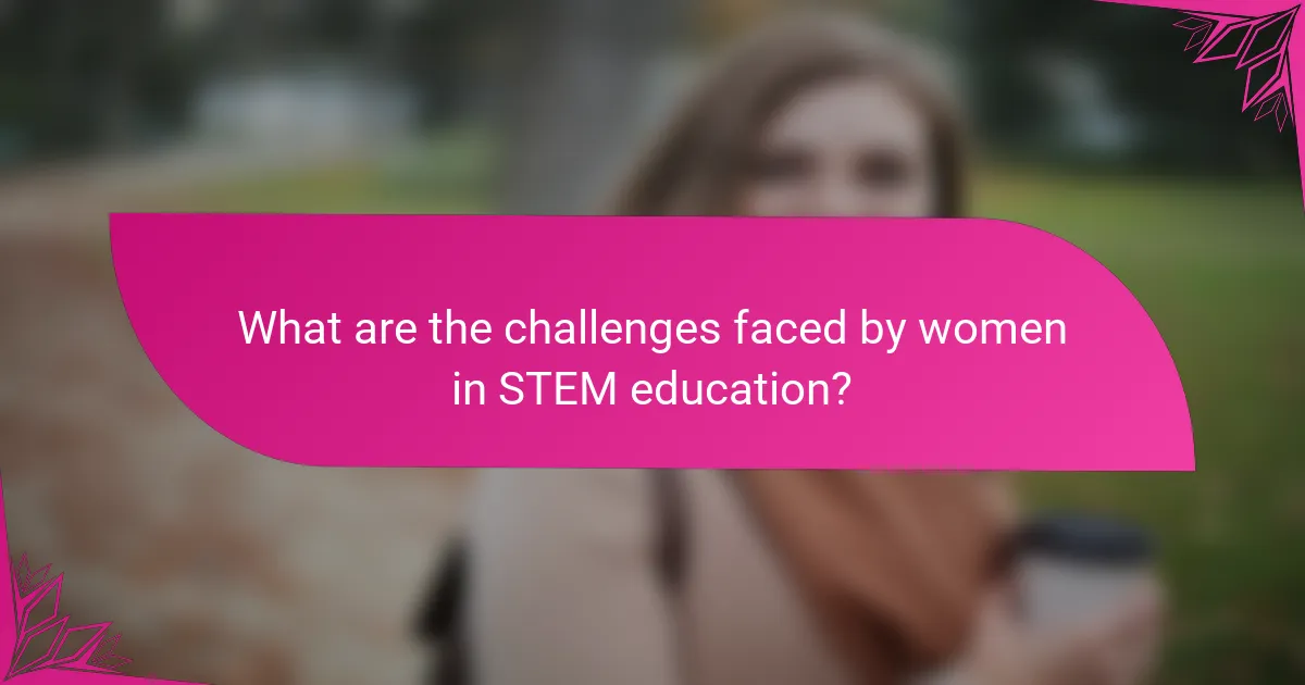 What are the challenges faced by women in STEM education?